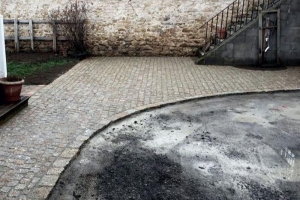 pose de pavé granit